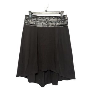 Tripp NYC Black High-Low Skirt with Buckle Detail Size Small